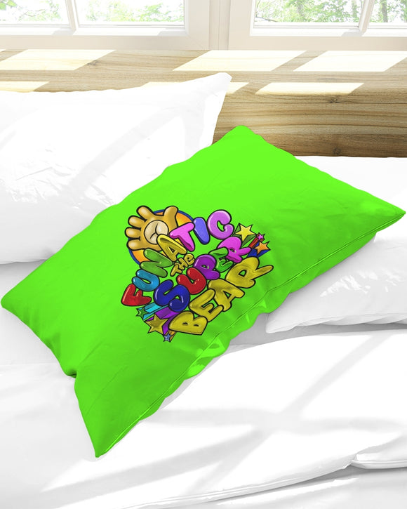 Funatic The Super Bear Chartreuse Queen Pillow Case