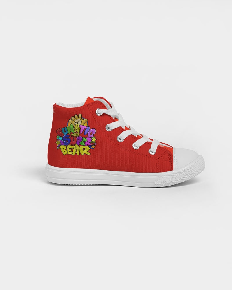 Funatic The Super Bear Red Kids Hightop Canvas Shoe