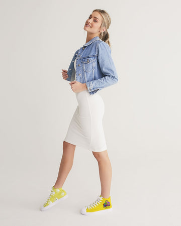 Funatic The Super Bear Sunshine Yellow Ladies Hightop Canvas Shoe - 0