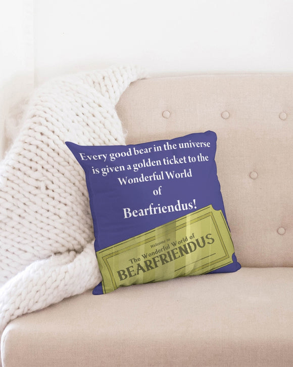 The Golden Ticket Throw Pillow Case