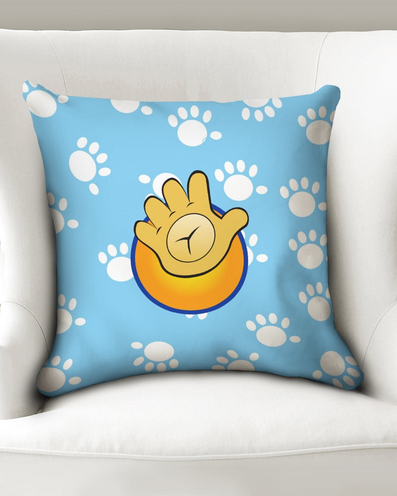 Funatic The Super Bear Paws Light Blue Throw Pillow Case