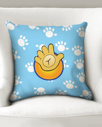Funatic The Super Bear Paws Light Blue Throw Pillow Case