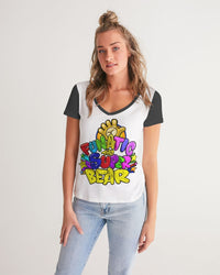 Funatic The Super Bear Logo Ladies V-Neck Tee