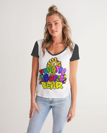 Funatic The Super Bear Logo Ladies V-Neck Tee