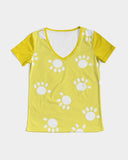 Funatic The Super Bear Sunshine Yellow Ladies V-Neck Tee