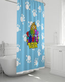 Funatic The Super Bear Paws Light Blue Shower Curtain