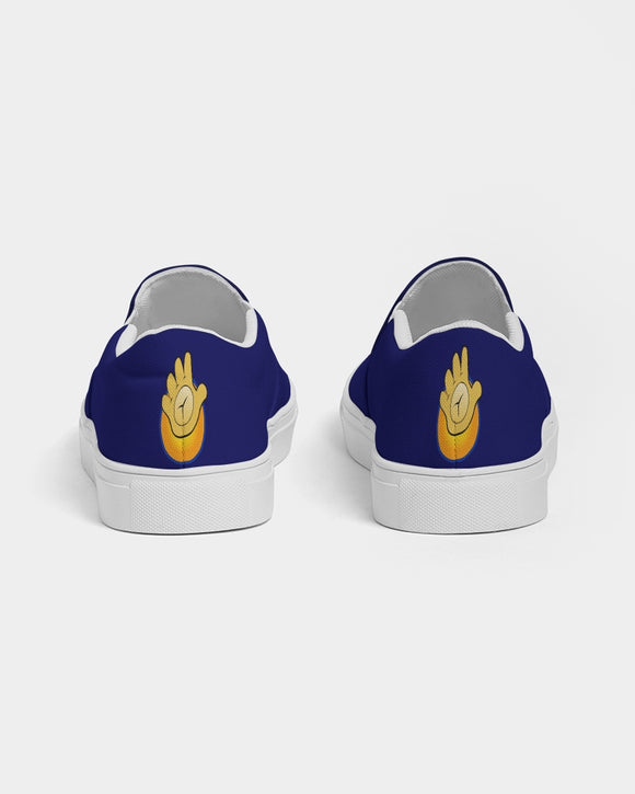 Funatic The Super Bear Navy Blue Ladies Slip-On Canvas Shoe