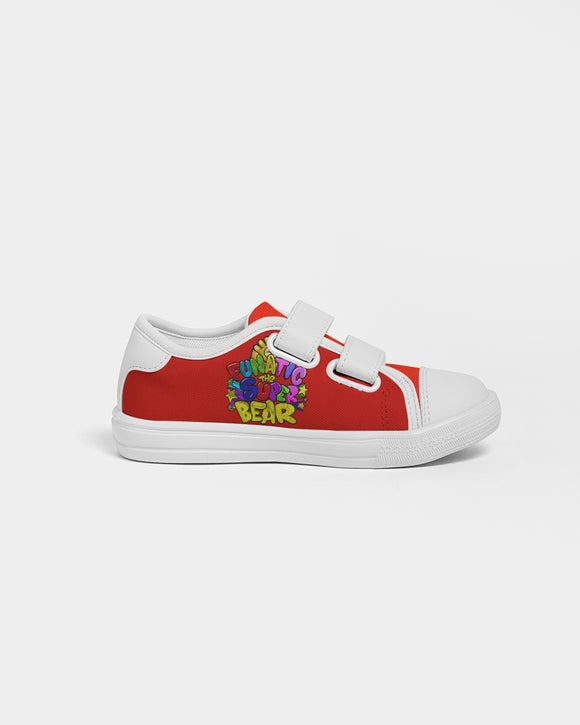 Funatic The Super Bear Red Kids Velcro Sneaker