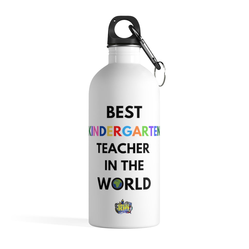 BEST KINDERGARTEN TEACHER IN THE WORLD Stainless Steel Water Bottle