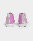 Kids High top Pink Paw Canvas Shoe