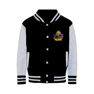 Buy black-heather-grey Funatic The Super Bear Varsity Jacket