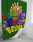 Funatic The Super Bear Green Shower Curtain