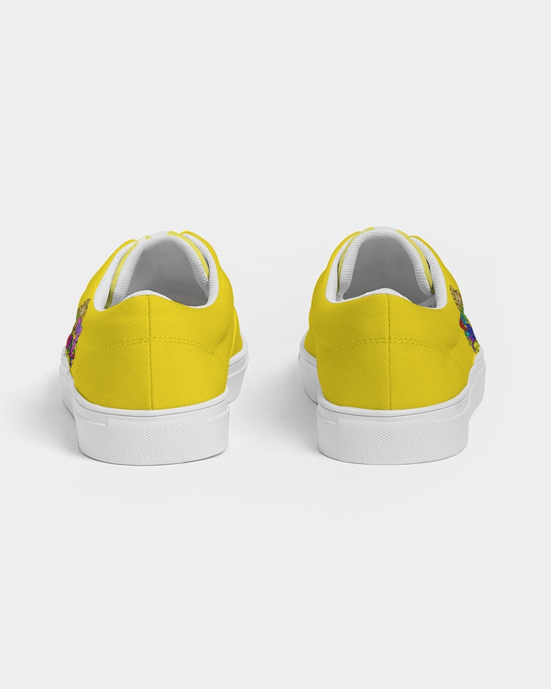 Funatic The Super Bear Sunshine Yellow Ladies Lace Up Canvas Shoe