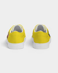 Funatic The Super Bear Sunshine Yellow Ladies Lace Up Canvas Shoe