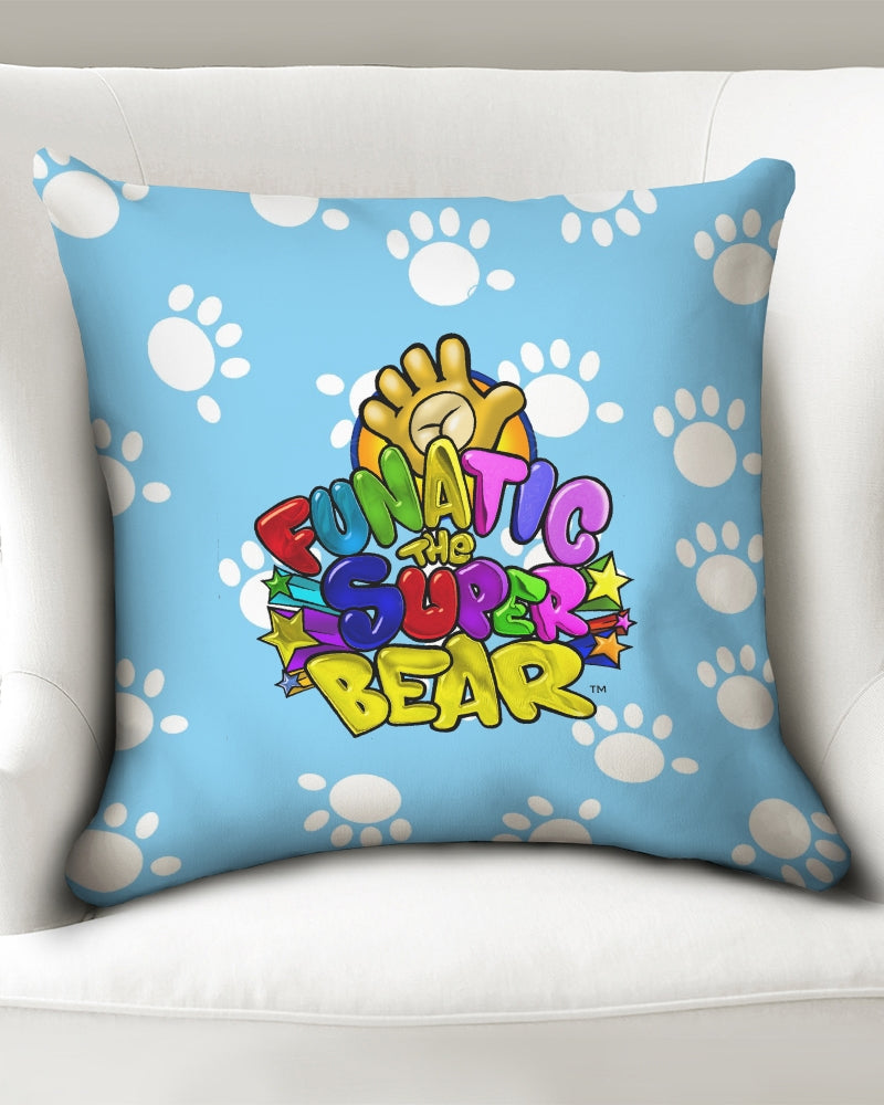 Funatic The Super Bear Paws Light Blue Throw Pillow Case