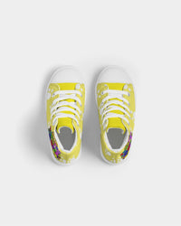 Funatic The Super Bear Paws Kids Hightop Yellow Canvas Shoe