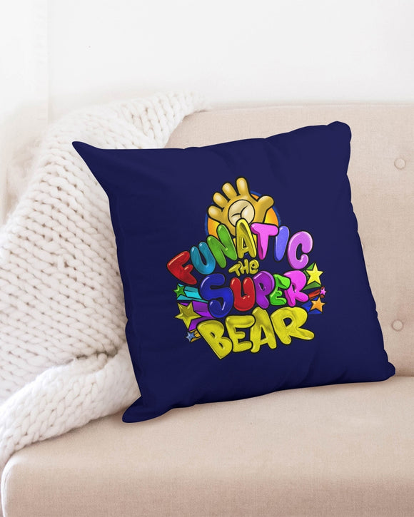 Funatic The Super Bear Navy Blue Throw Pillow Case