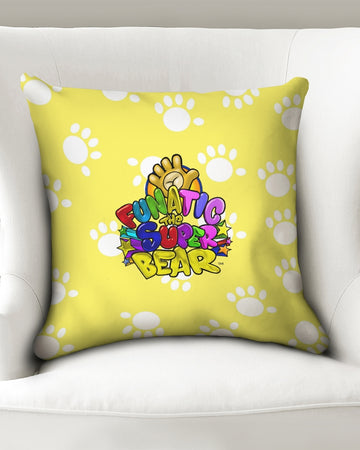 Funatic The Super Bear Paws Yellow Throw Pillow Case - 0