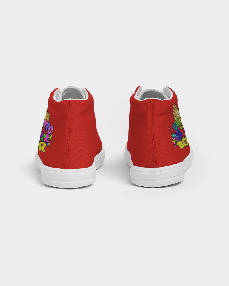 Funatic The Super Bear Red Kids Hightop Canvas Shoe