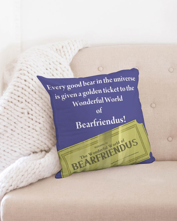 The Golden Ticket Throw Pillow Case