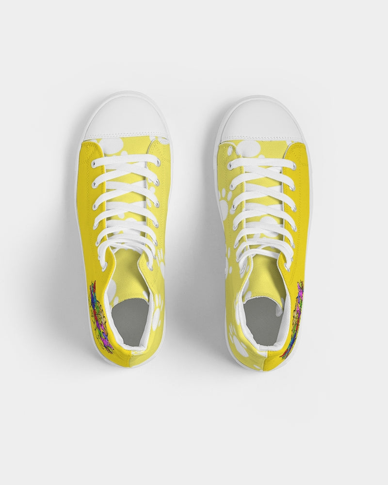 Funatic The Super Bear Sunshine Yellow Ladies Hightop Canvas Shoe