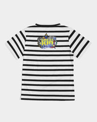 BLACK AND WHITE STRIPE HIT KID SONGS GIRLS TEE