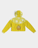 Funatic The Super Bear Sunshine Yellow Ladies Cropped Windbreaker-3