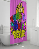 Funatic The Super Bear Pink Shower Curtain
