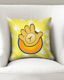 Funatic The Super Bear Paws Yellow Throw Pillow Case