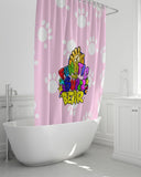 Funatic The Super Bear Pink Paws Shower Curtain