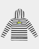 Black and White Stripe HIT KID SONGS BOYS Hoodie-2