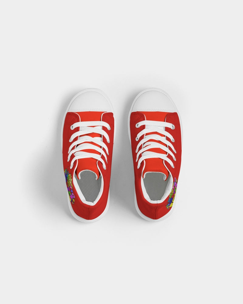 Funatic The Super Bear Red Kids Hightop Canvas Shoe