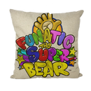 Funatic The Super Bear Linen Style Throw Pillow-1