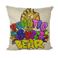 Funatic The Super Bear Linen Style Throw Pillow