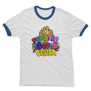 Buy white-royal-blue Funatic The Super Bear Men&#39;s Ringer T-Shirt