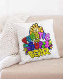 Funatic The Super Bear Large White Throw Pillow Case
