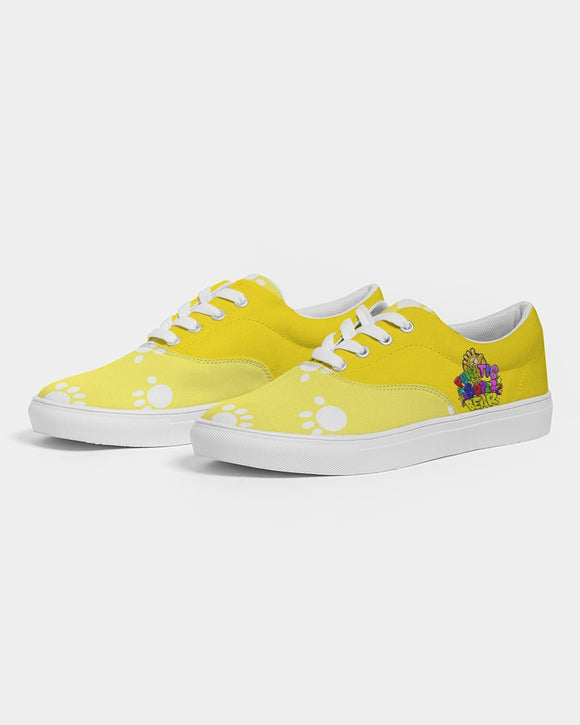 Funatic The Super Bear Sunshine Yellow Ladies Lace Up Canvas Shoe