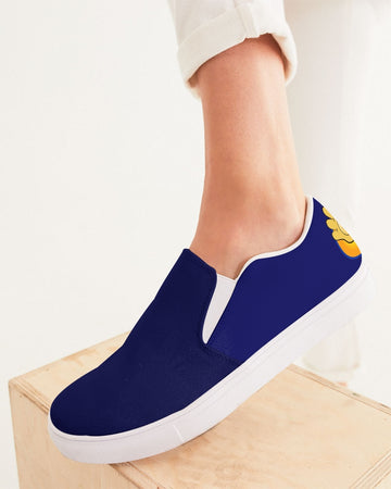 Funatic The Super Bear Navy Blue Ladies Slip-On Canvas Shoe