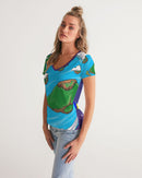 World of Bearfriendus Ladies V-Neck Tee-5