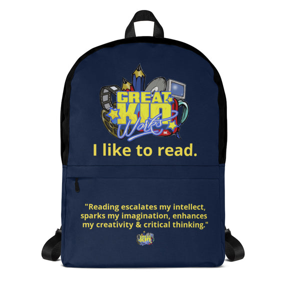 I LIKE TO READ Back Pack