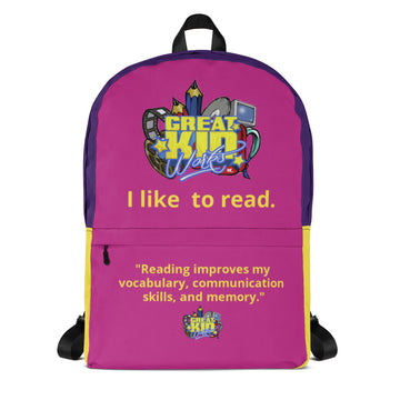 I LIKE TO READ Back Pack
