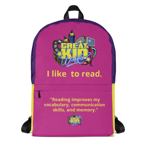 I LIKE TO READ Back Pack