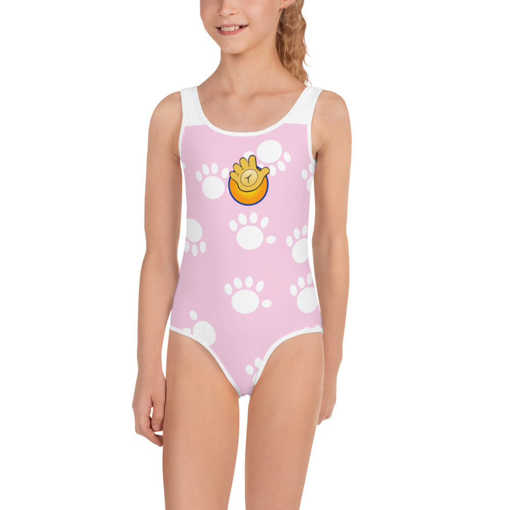 Pink Funatic The Super Bear Girls Swim Suit