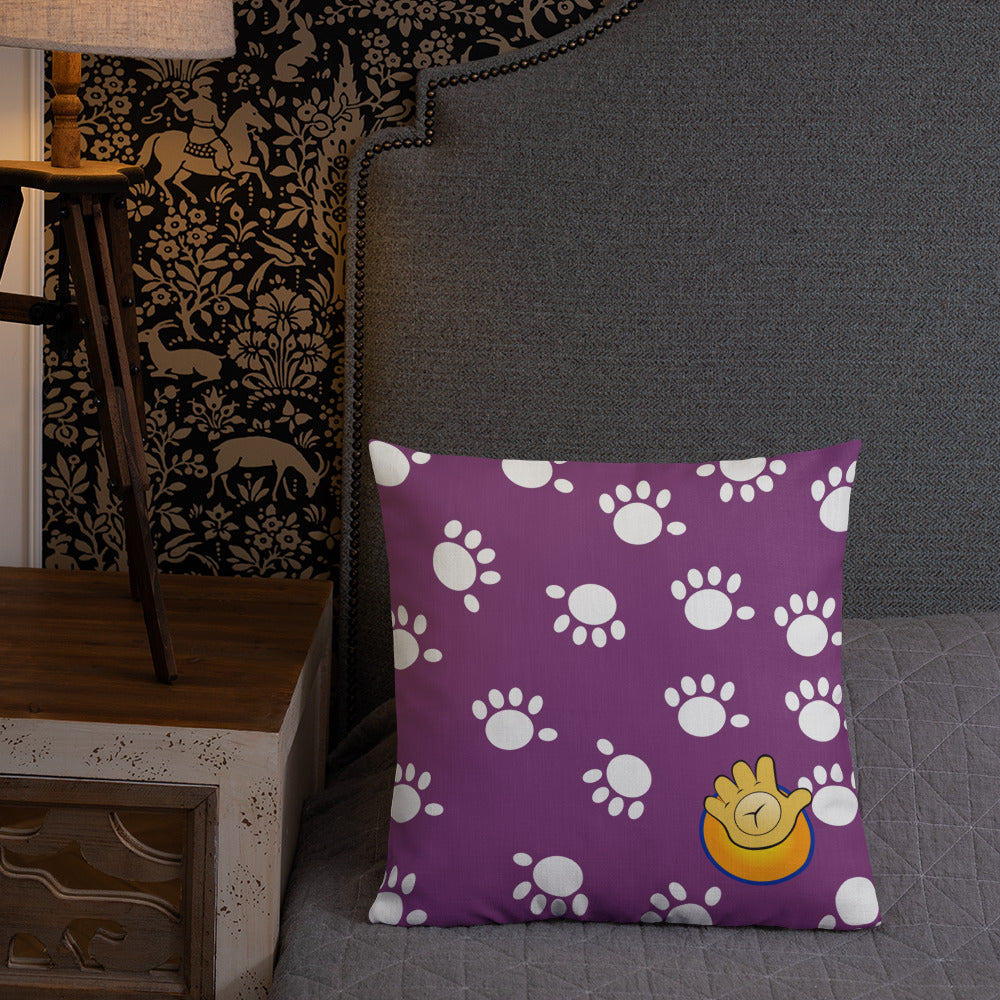 Funatic The Super Bear Small Purple Throw Pillow