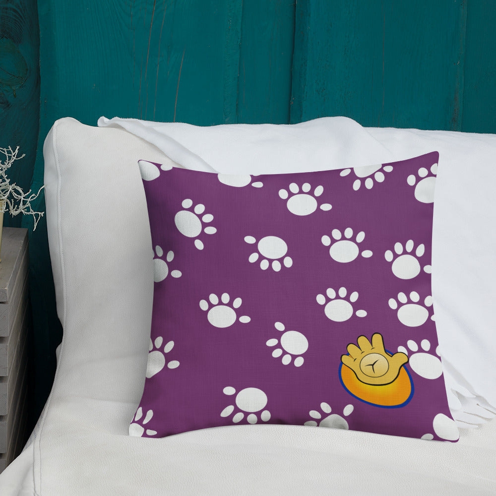 Funatic The Super Bear Small Purple Throw Pillow