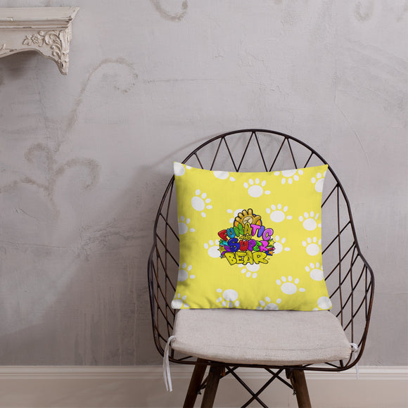 Funatic The Super Bear Small Yellow Pillow