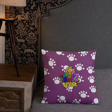 Funatic The Super Bear Small Purple Throw Pillow - 0