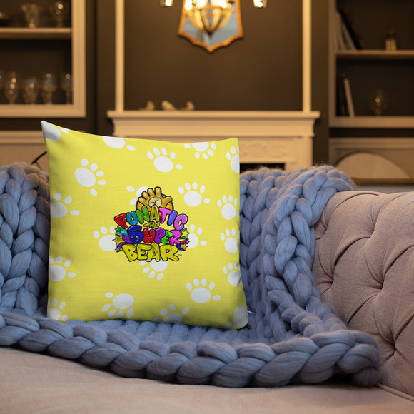 Funatic The Super Bear Small Yellow Pillow