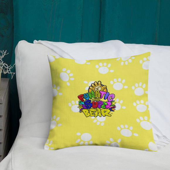 Funatic The Super Bear Small Yellow Pillow