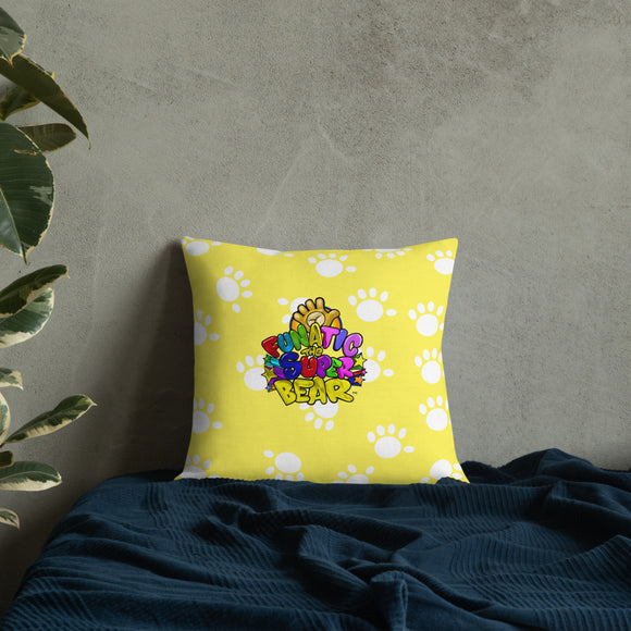 Funatic The Super Bear Small Yellow Pillow